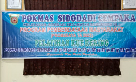 Pokmas Sidodadi Cempaka Melaksanakan Pelatihan Kue Kering